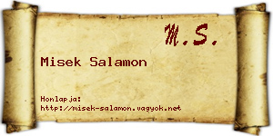 Misek Salamon névjegykártya